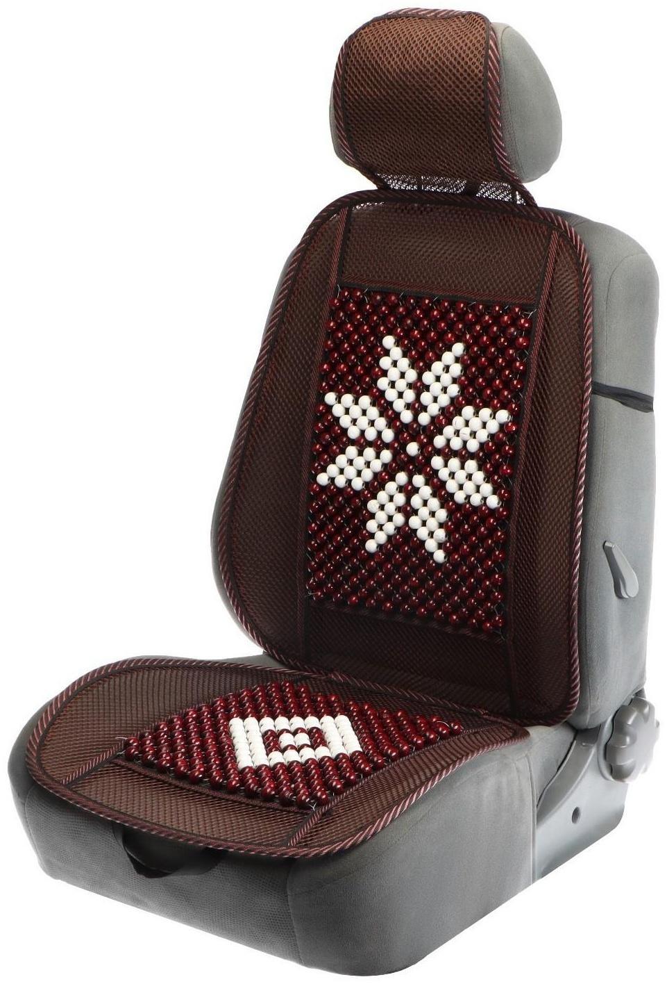 Накидка-массажер TORSO на сиденье, 123×47 см, узорная бамбуковая массажная вставка