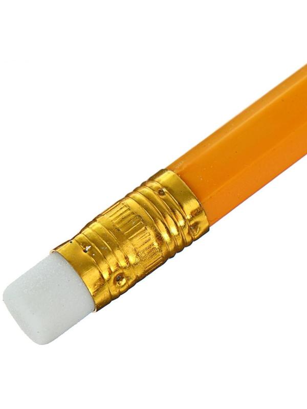 Карандаш чернографитный Н, Calligrata, с ластиком, пластиковый, оранжевый