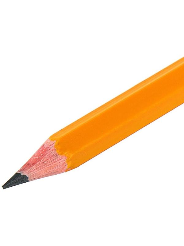 Карандаш чернографитный Н, Calligrata, с ластиком, пластиковый, оранжевый