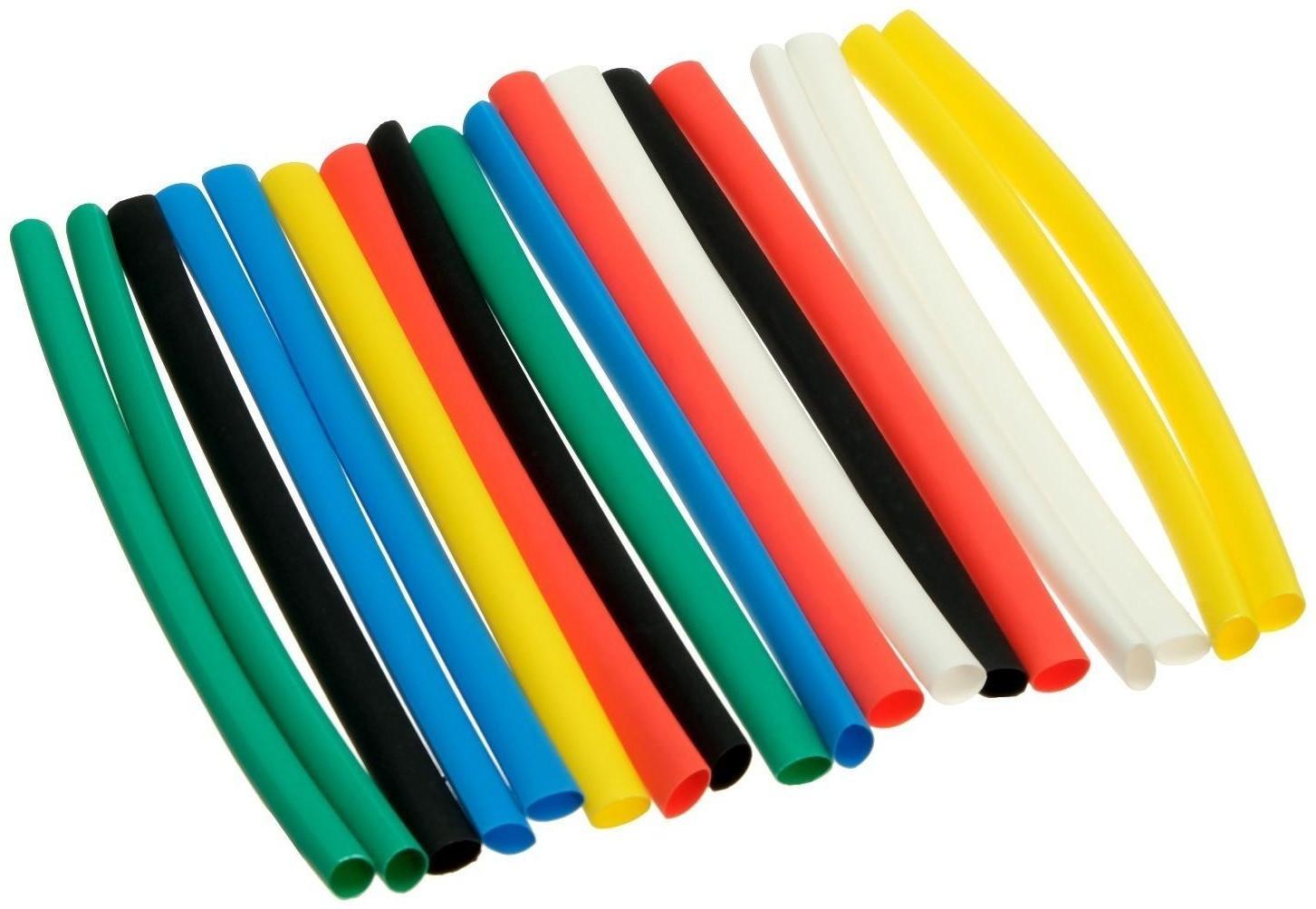 Термоусаживаемая трубка Duwi, 4/2 мм, набор, 18 шт.