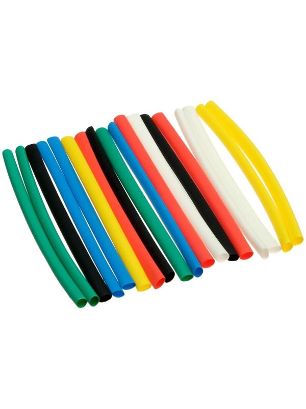 Термоусаживаемая трубка Duwi, 4/2 мм, набор, 18 шт.