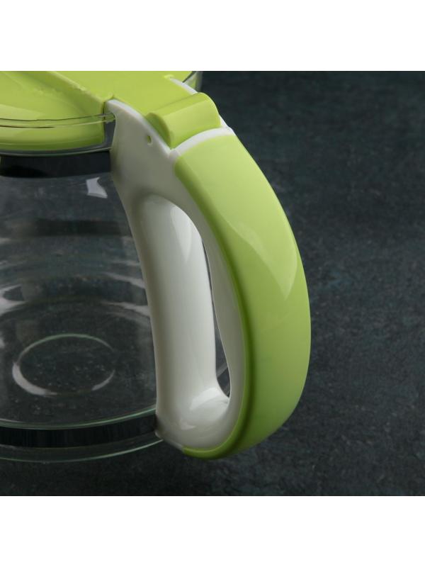 Чайник стеклянный заварочный «Наслаждение», 2 л, с металлическим ситом, цвет МИКС