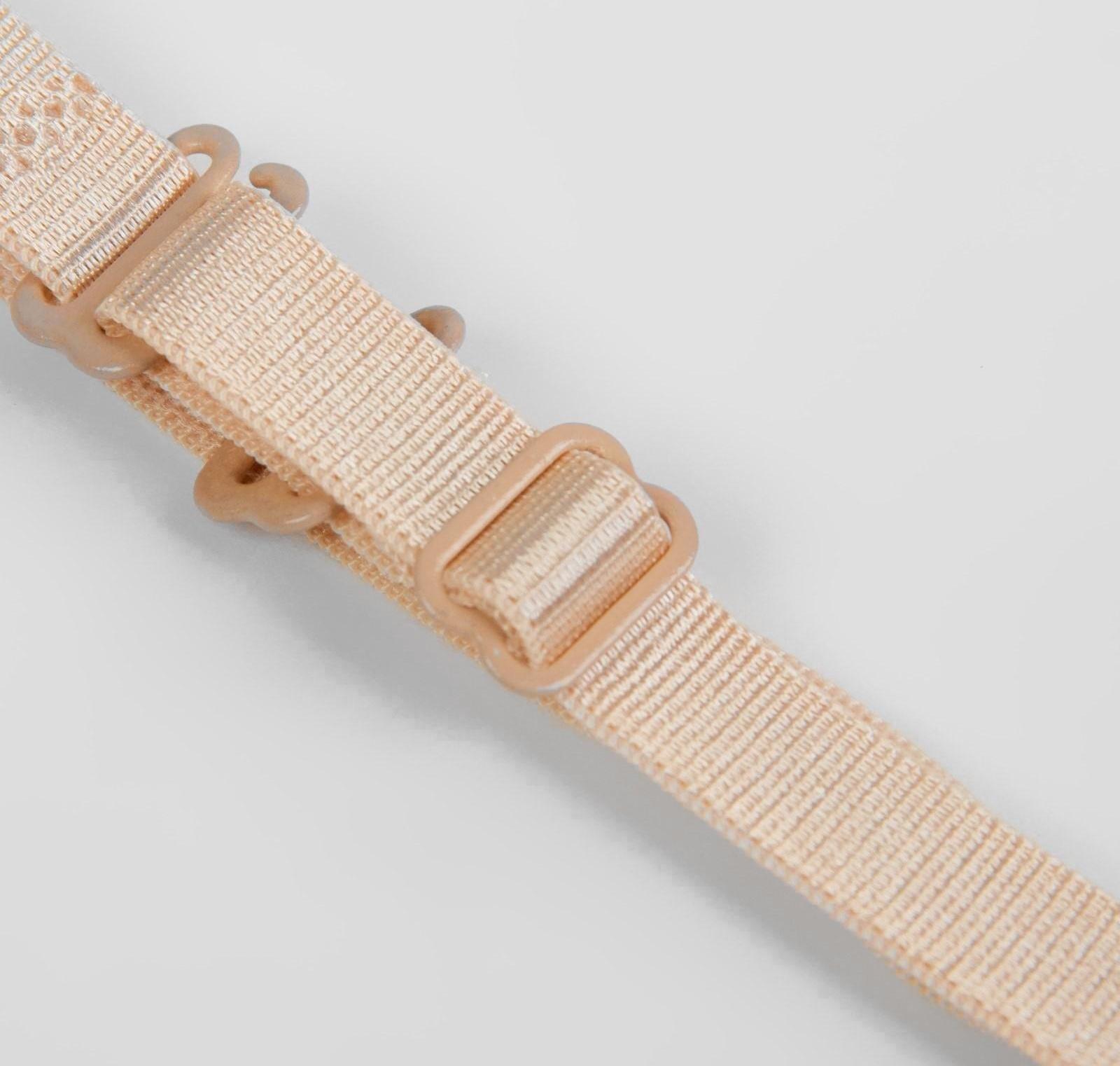 Бретели текстильные, 1,5 см, 37 см, пара, цвет бежевый