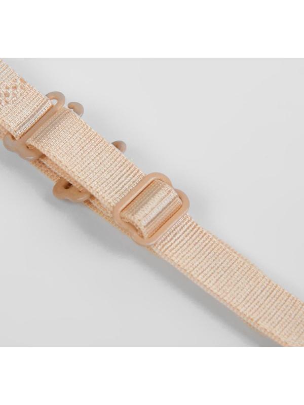 Бретели текстильные, 1,5 см, 37 см, пара, цвет бежевый