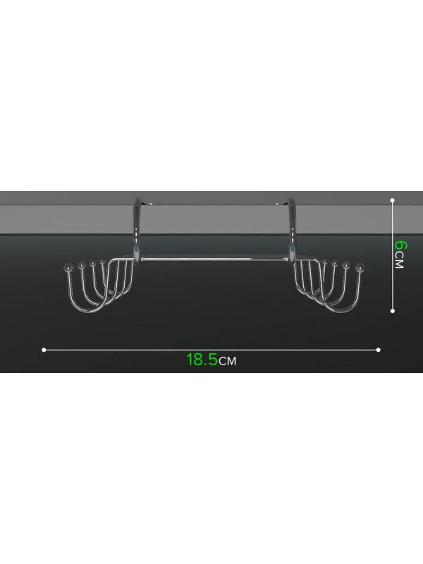 Держатель для кружек подвесной на 8 предметов Доляна, 28×18,5×6 см, цвет хром
