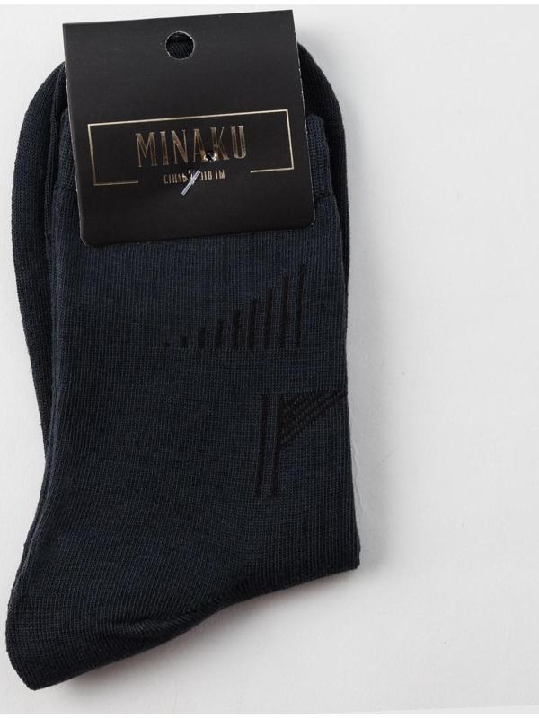 Носки мужские MINAKU «Бамбук», цвет чёрный, размер 40-41 (27 см)