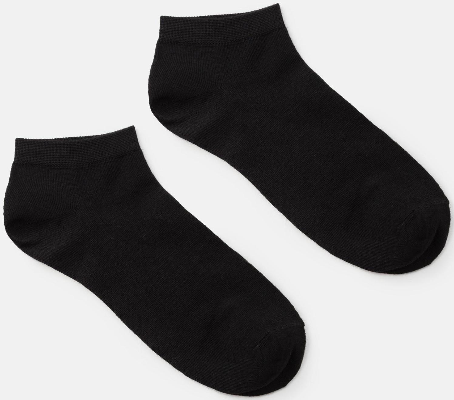 Носки мужские укороченные MINAKU «Бамбук», цвет чёрный, размер 40-41 (27 см)