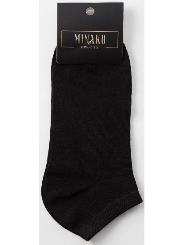 Носки мужские укороченные MINAKU «Бамбук», цвет чёрный, размер 40-41 (27 см)