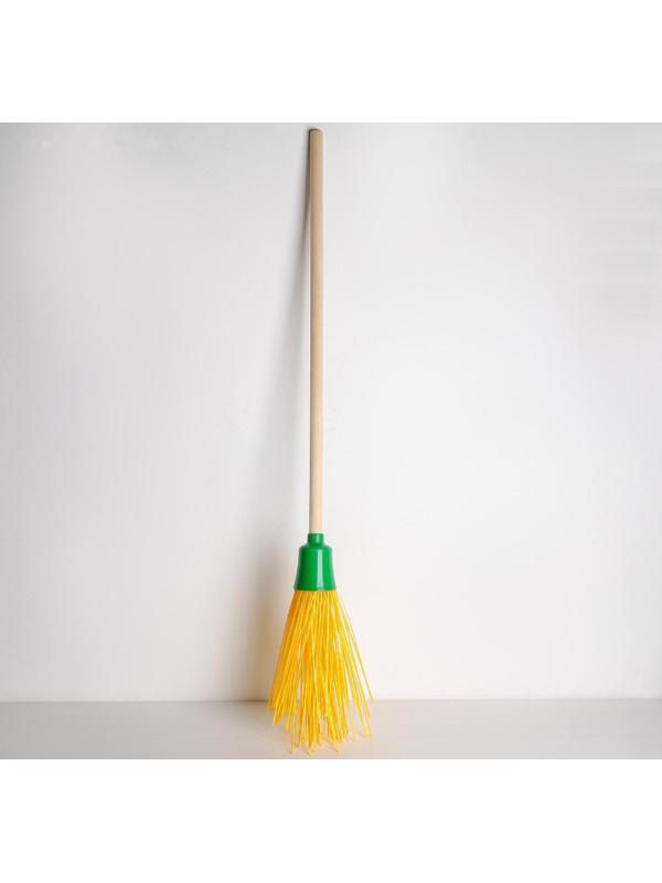 Метла полипропиленовая «Малыш», с черенком, малая, 95 см, цвет МИКС