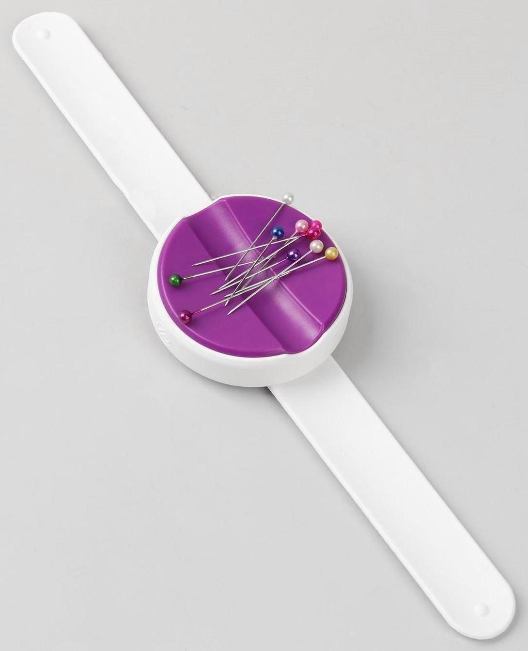 Игольница магнитная на руку, 25 × 5,7 × 1,5 см, цвет МИКС