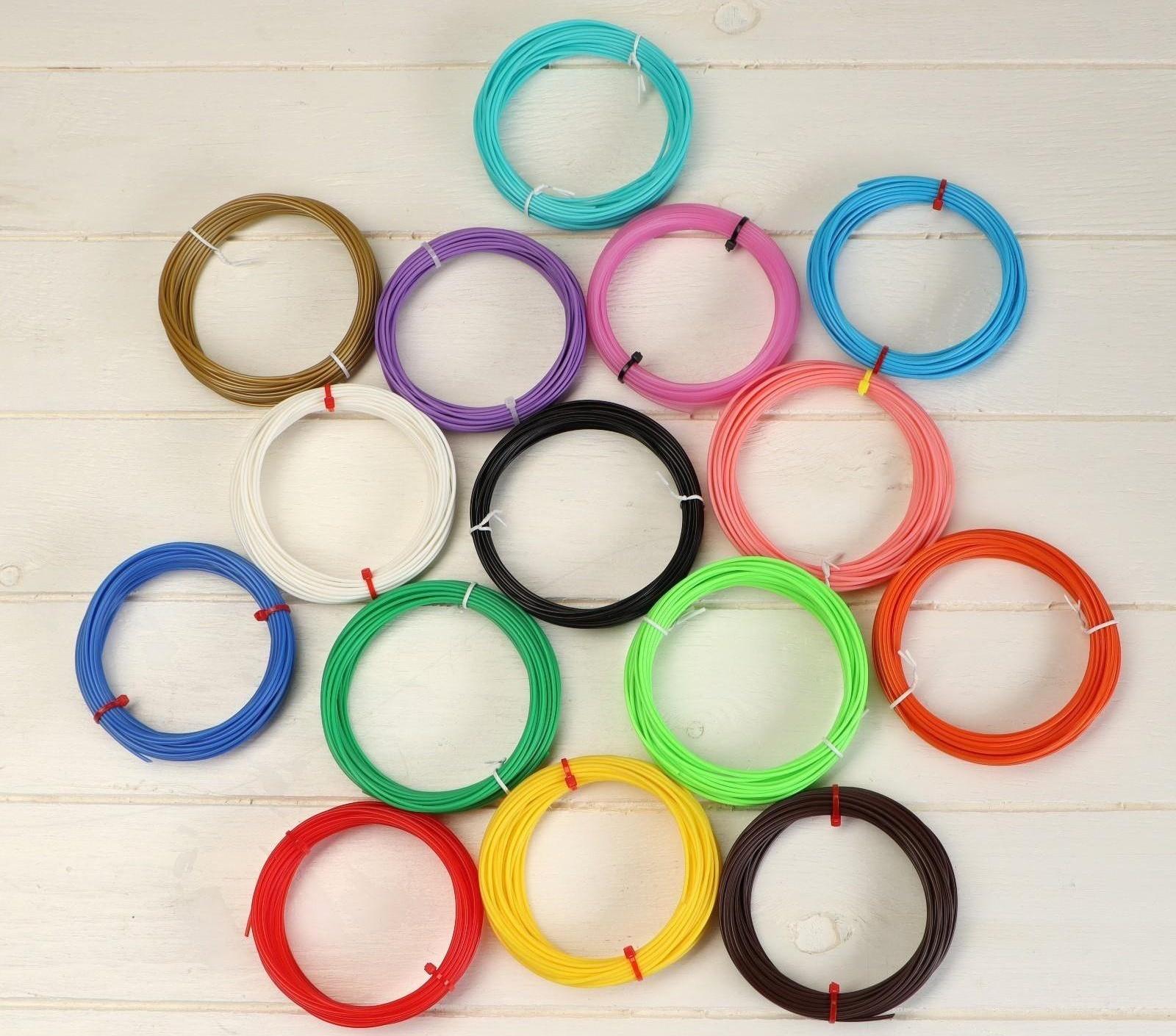 Комплект в тубусе 3Д ручка с дисплеем фиолетовая + пластик PLA 15 цветов по 10 метров