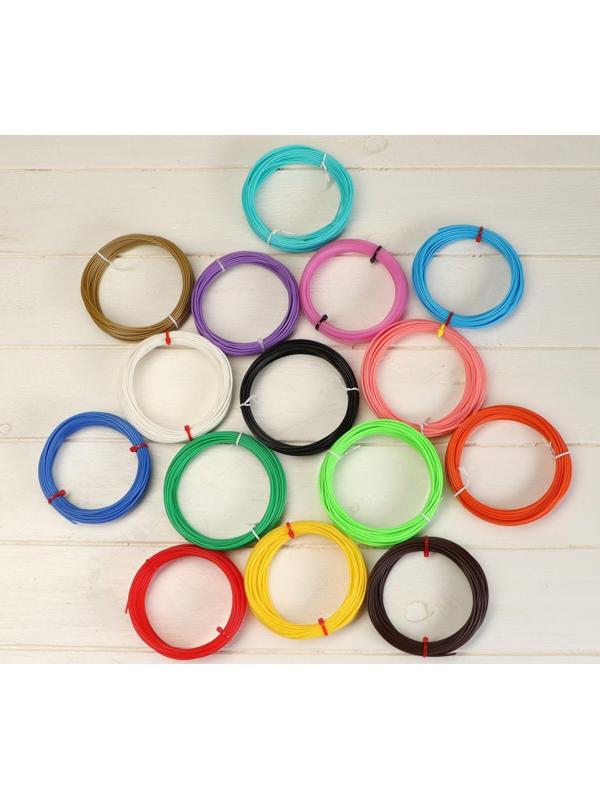 Комплект в тубусе 3Д ручка с дисплеем фиолетовая + пластик PLA 15 цветов по 10 метров