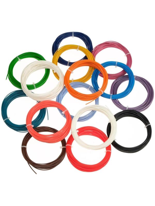 Комплект в тубусе 3Д ручка с дисплеем фиолетовая + пластик ABS 15 цв/10 м.+трафареты