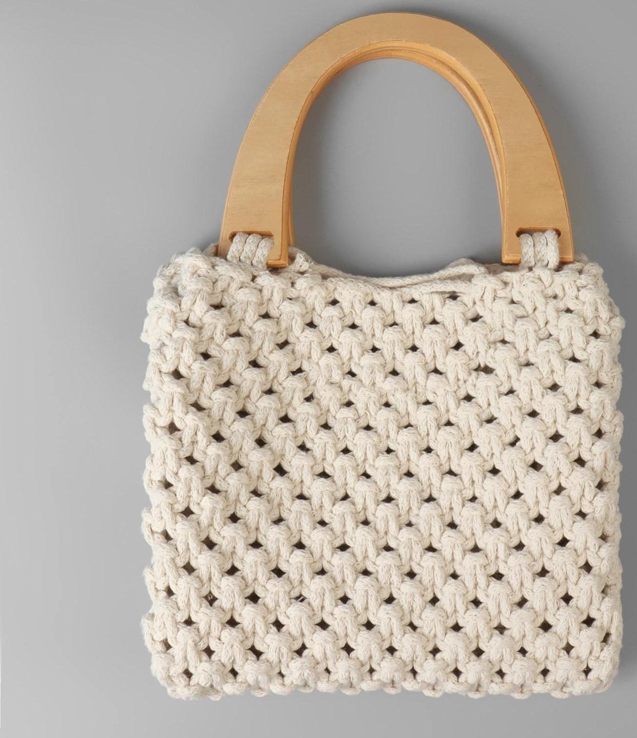 Ручки для сумки деревянные, 11 × 16,5 см, 2 шт, цвет бежевый