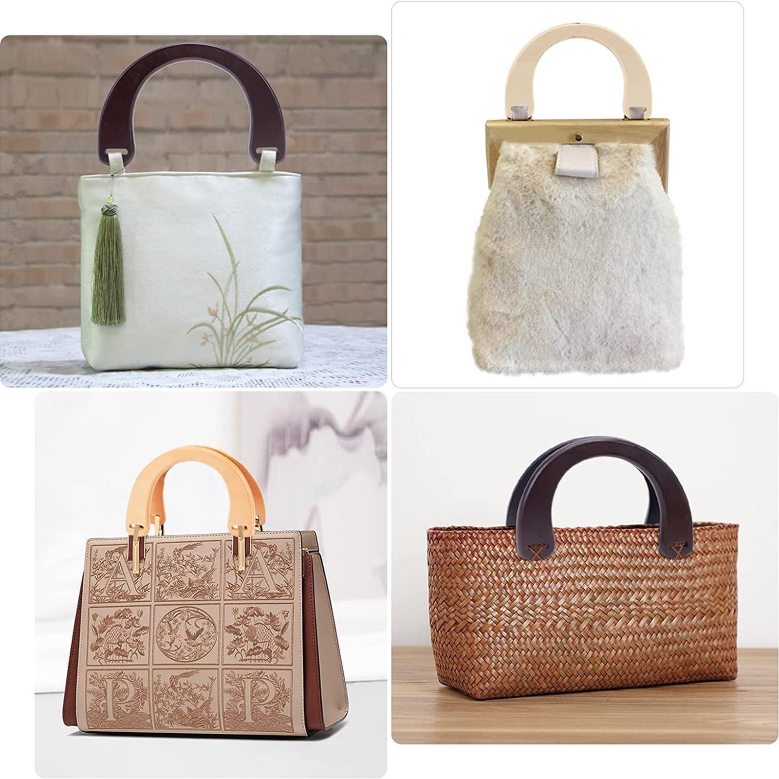 Ручки для сумки деревянные, 11 × 16,5 см, 2 шт, цвет бежевый