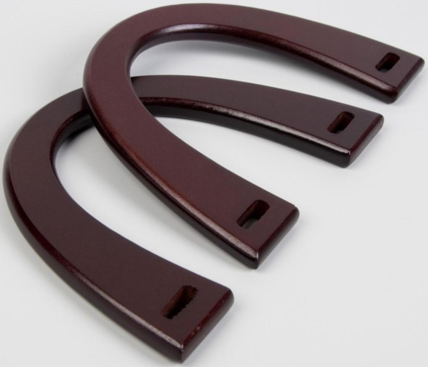 Ручки для сумки деревянные, 11 × 16,5 см, цвет коричневый