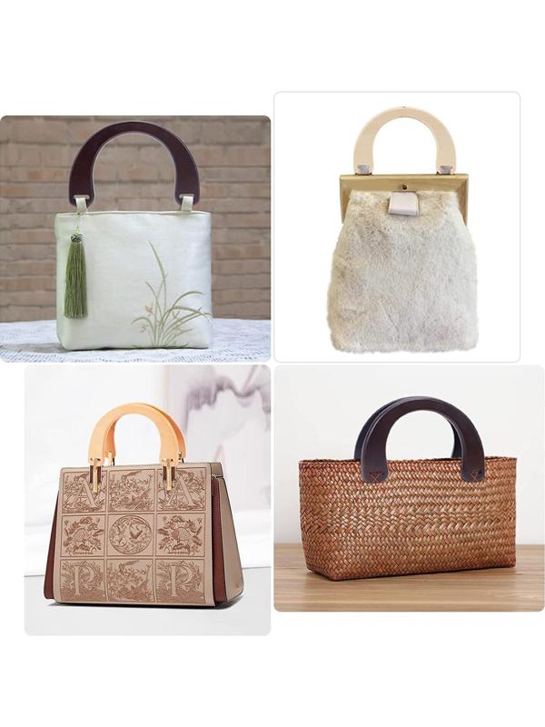 Ручки для сумки деревянные, 11 × 16,5 см, цвет коричневый