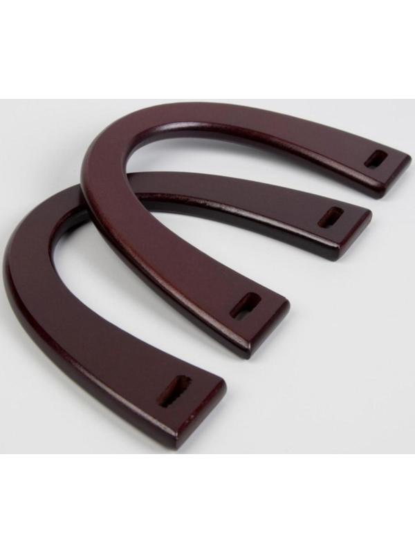 Ручки для сумки деревянные, 11 × 16,5 см, цвет коричневый