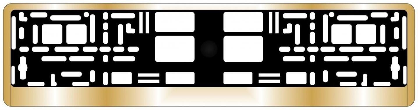 Рамка для автомобильного номера AVS RN-13 хром, золото