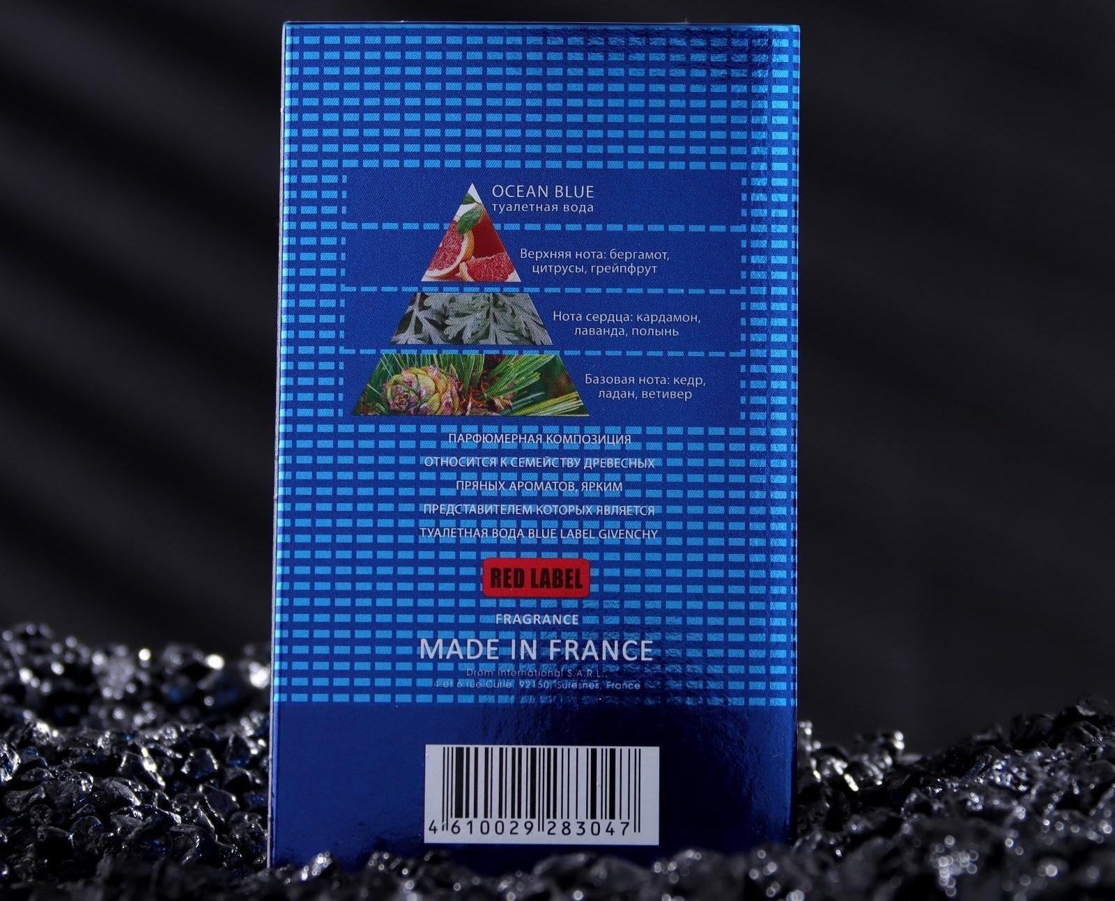 Туалетная вода мужская Ocean Blue, 100 мл