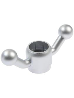 Крючок для трубы d=28, цвет матовый хром