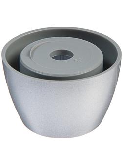 Заглушка нижняя d=28, цвет матовый хром