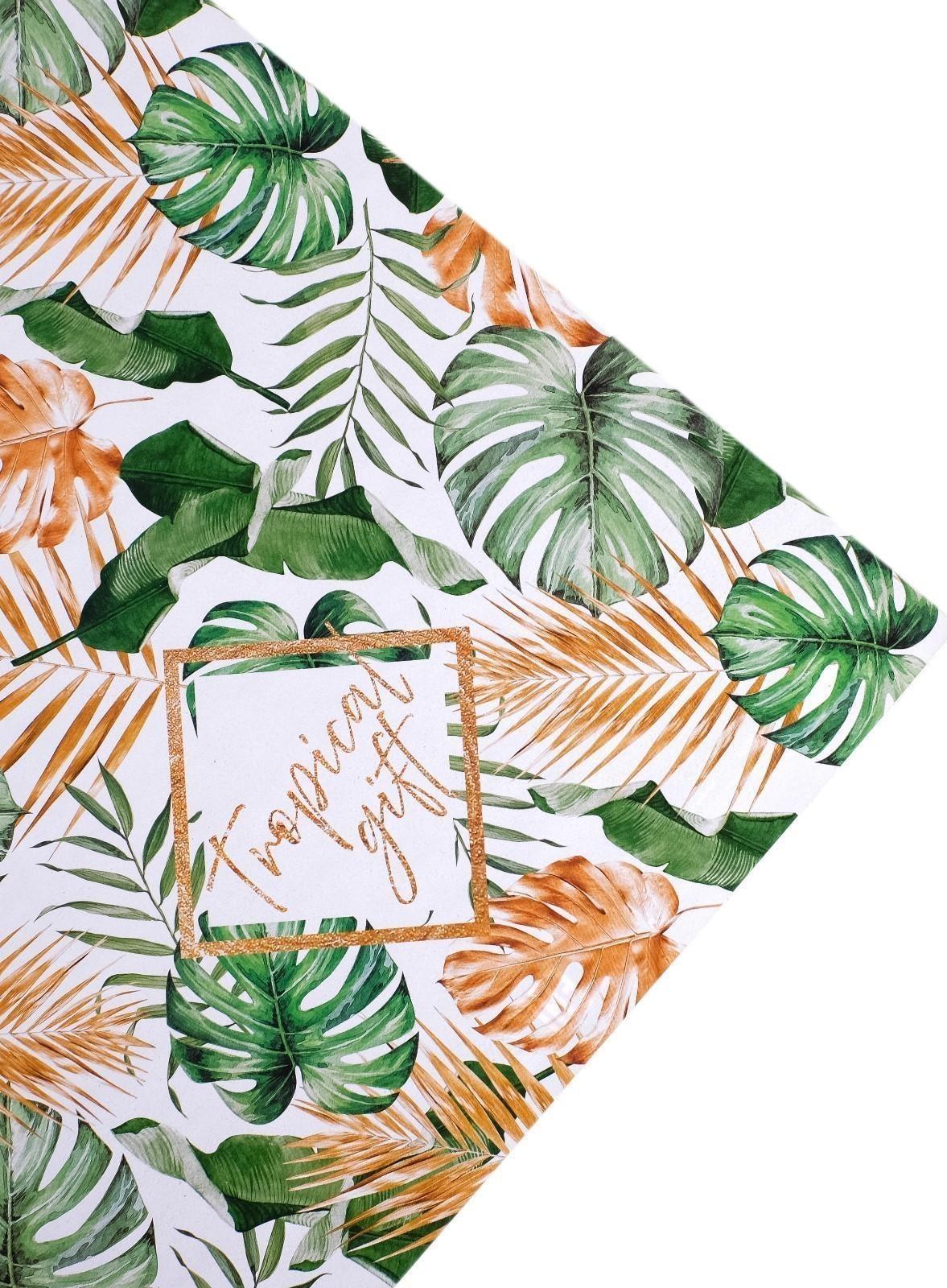 Бумага упаковочная глянцевая двусторонняя «Тропики», 70 × 100 см / 10 шт.
