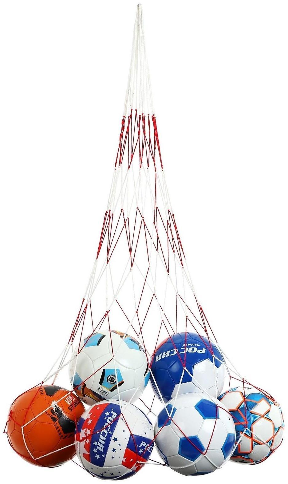 Сетка для переноски мячей (на 6 мячей), нить 4 мм, цвета микс