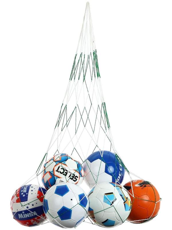 Сетка для переноски мячей (на 6 мячей), нить 4 мм, цвета микс