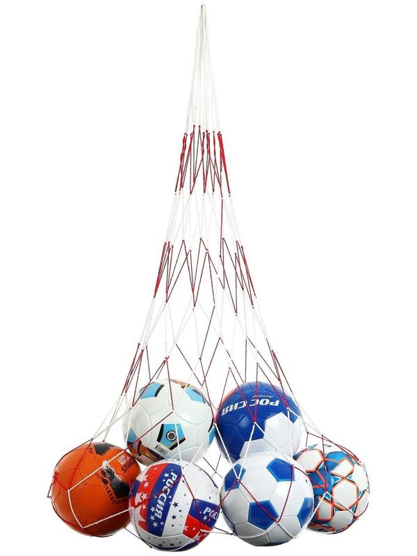 Сетка для переноски мячей (на 6 мячей), нить 4 мм, цвета микс