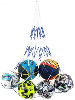 Сетка для переноски мячей (на 6 мячей), нить 6 мм, цвета МИКС