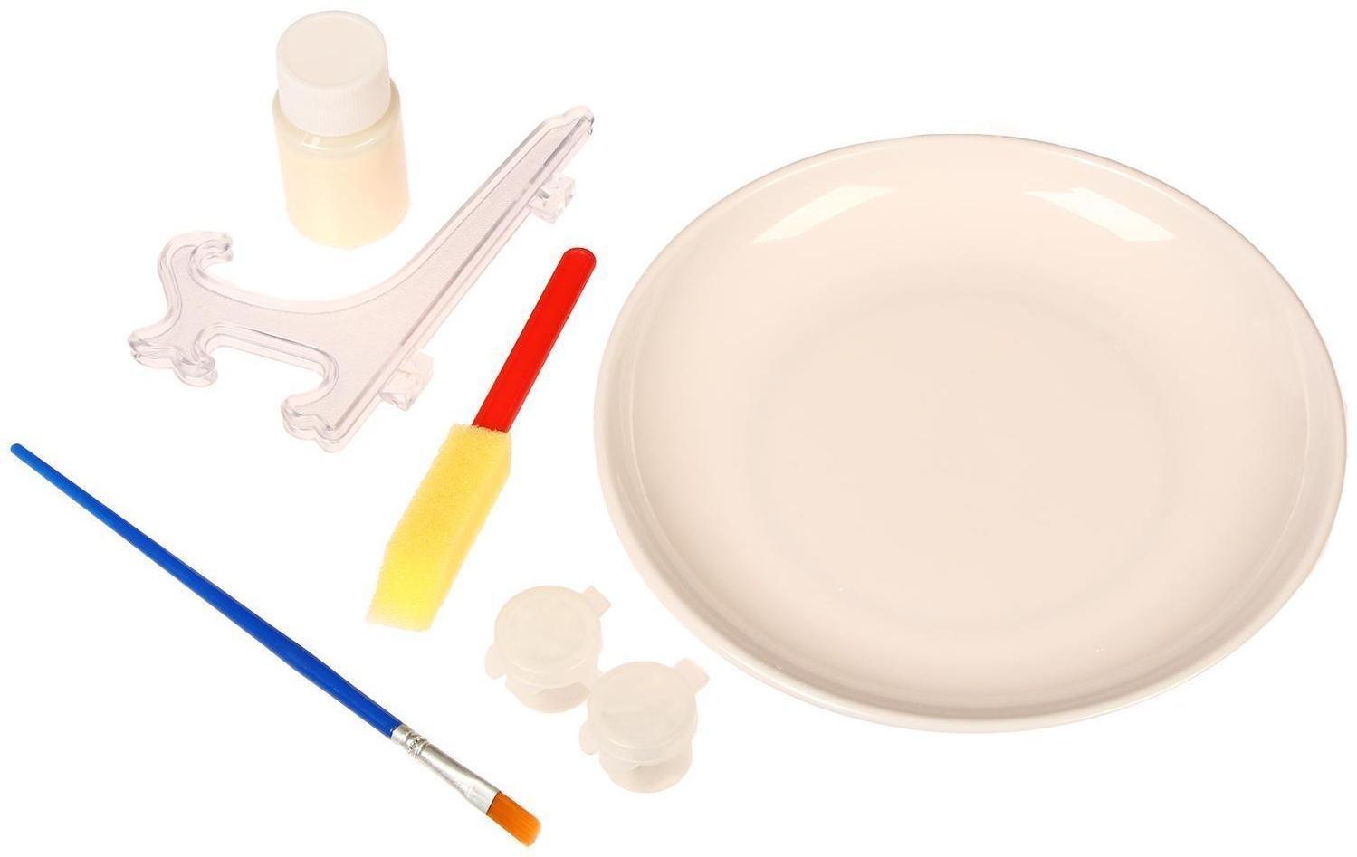 Набор для творчества «Декупаж тарелки: енотик»