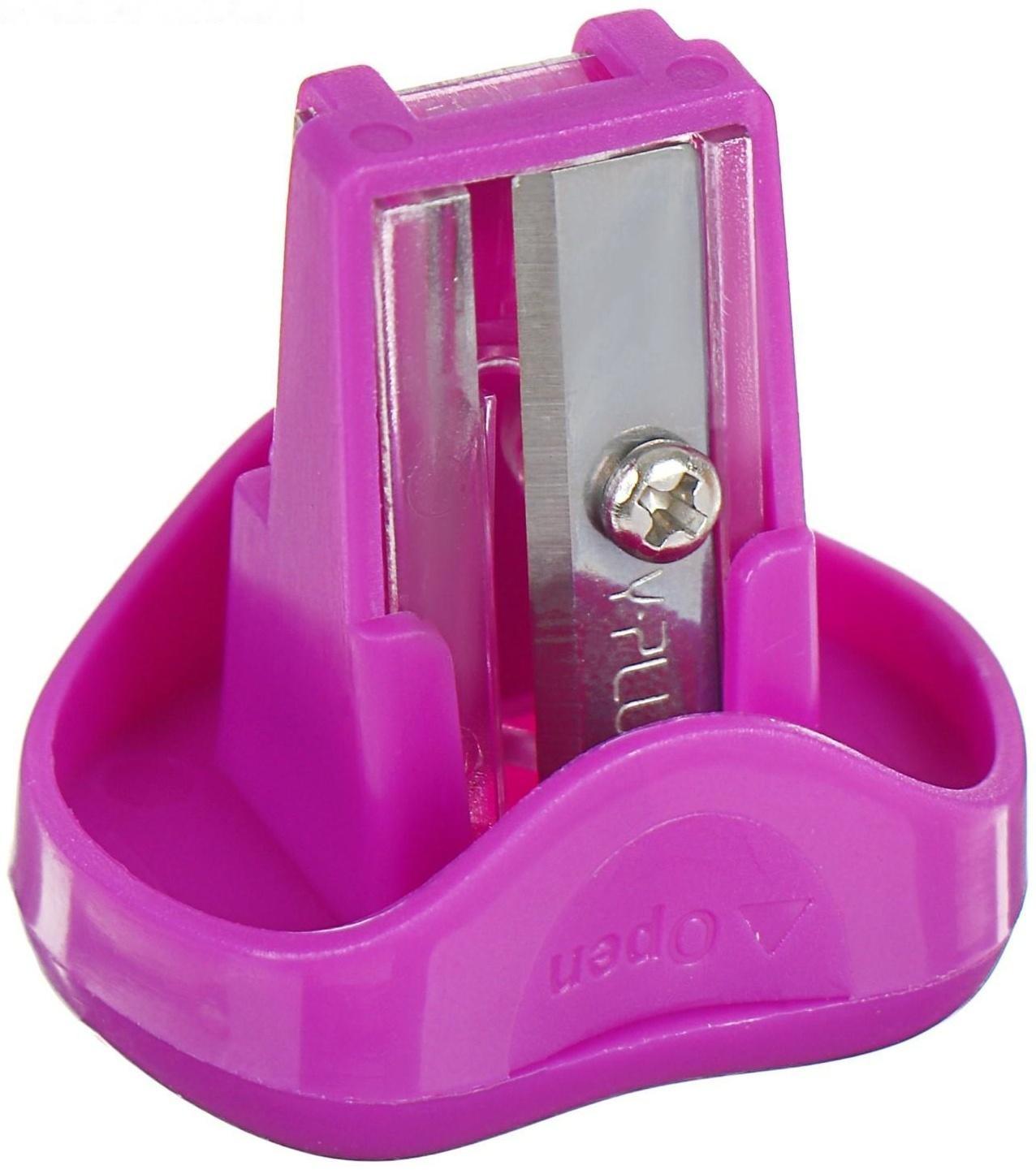 Точилка 1-отверстие, Y-Plus POLKA, с контейнером, МИКС