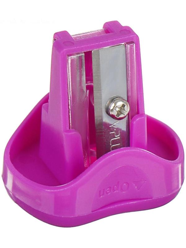 Точилка 1-отверстие, Y-Plus POLKA, с контейнером, МИКС