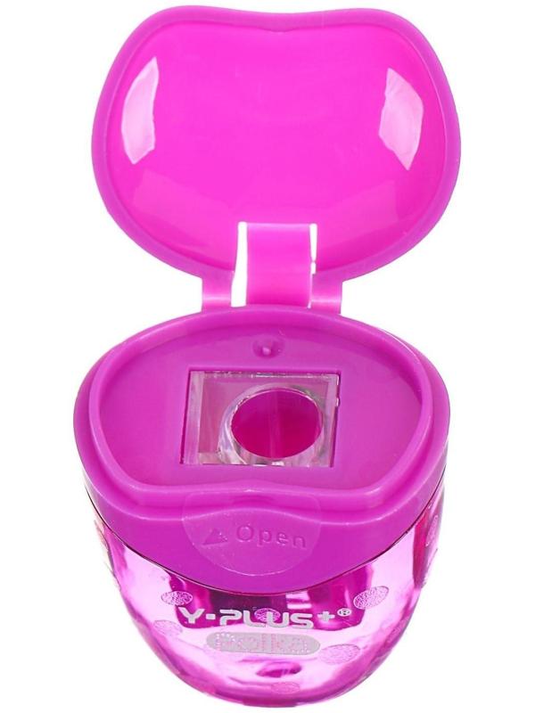 Точилка 1-отверстие, Y-Plus POLKA, с контейнером, МИКС