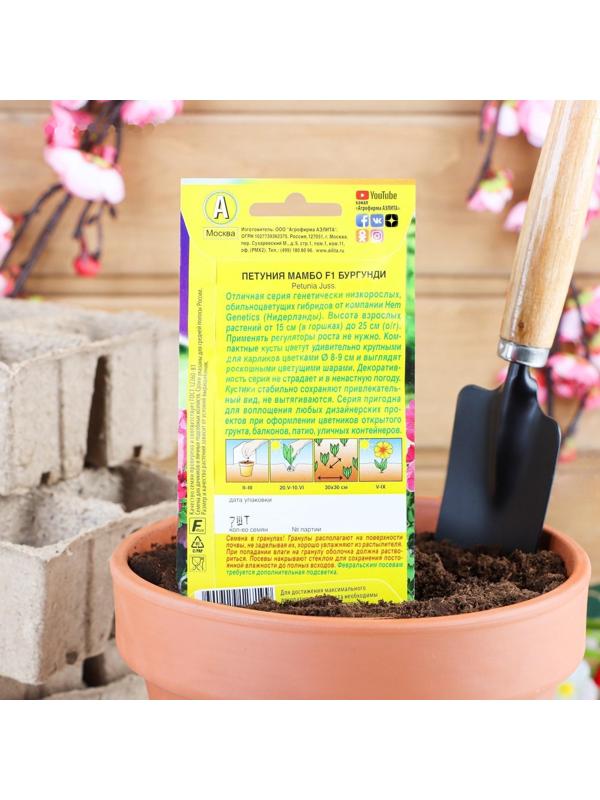 Семена Петуния Мамбо F1 бургунди многоцветковая, 7 шт