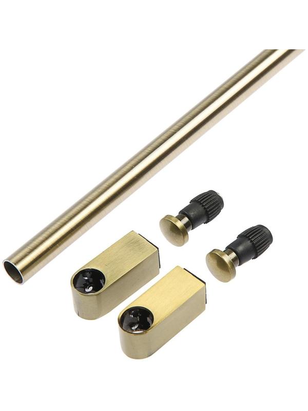 Комплект Рейлинга ТУНДРА Модерн, 2 заглушки, 2 держателя, Труба ТУНДРА 1000 мм, 1 мм, бронза