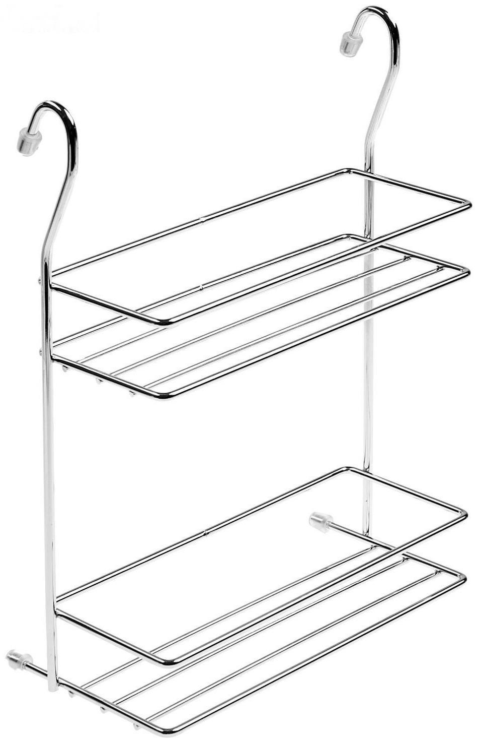 Полка для специй 2 ярусная узкая, 210х105х300 мм