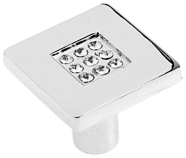 Ручка-кнопка CRL03, 28х28х24 мм, хром