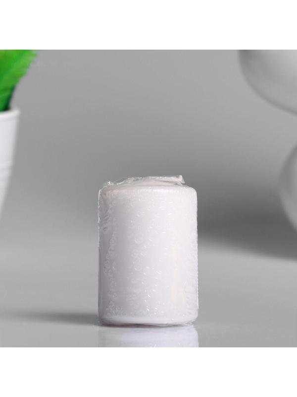 Свеча - цилиндр парафиновая, белый перламутр, 4×6 см