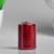 Свеча - цилиндр парафиновая, красный металлик, 4×6 см