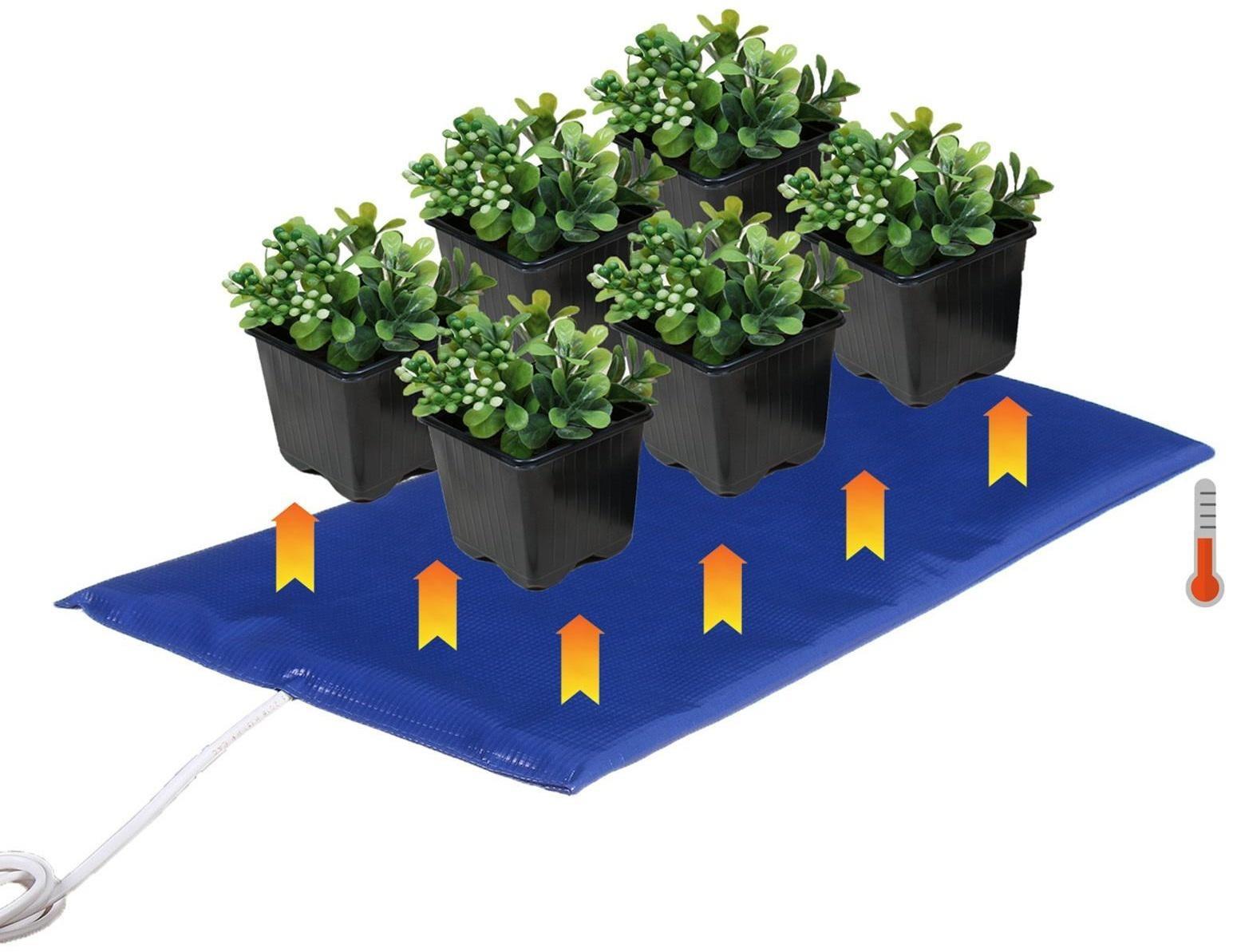 Электроподогревательный коврик для рассады, 52 × 25 × 1.5 см, цвет МИКС