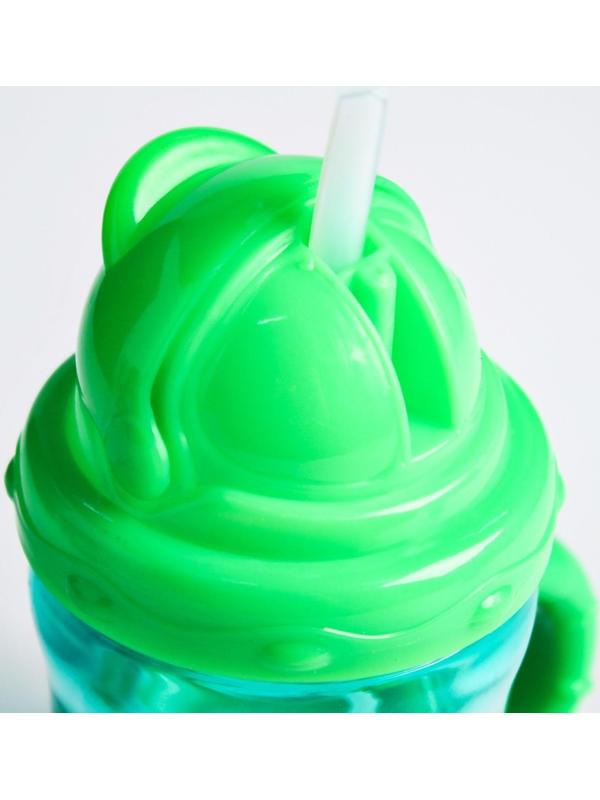 Поильник с силиконовой трубочкой, 200 мл., с ручками, цвет МИКС