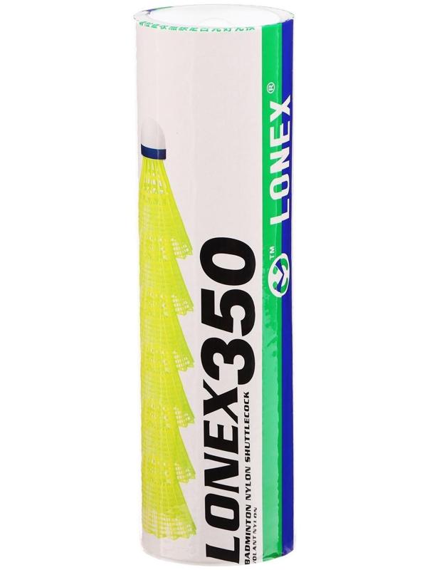 Волан LONEX 350, нейлон, 4 г, набор 6 шт, цвет белый