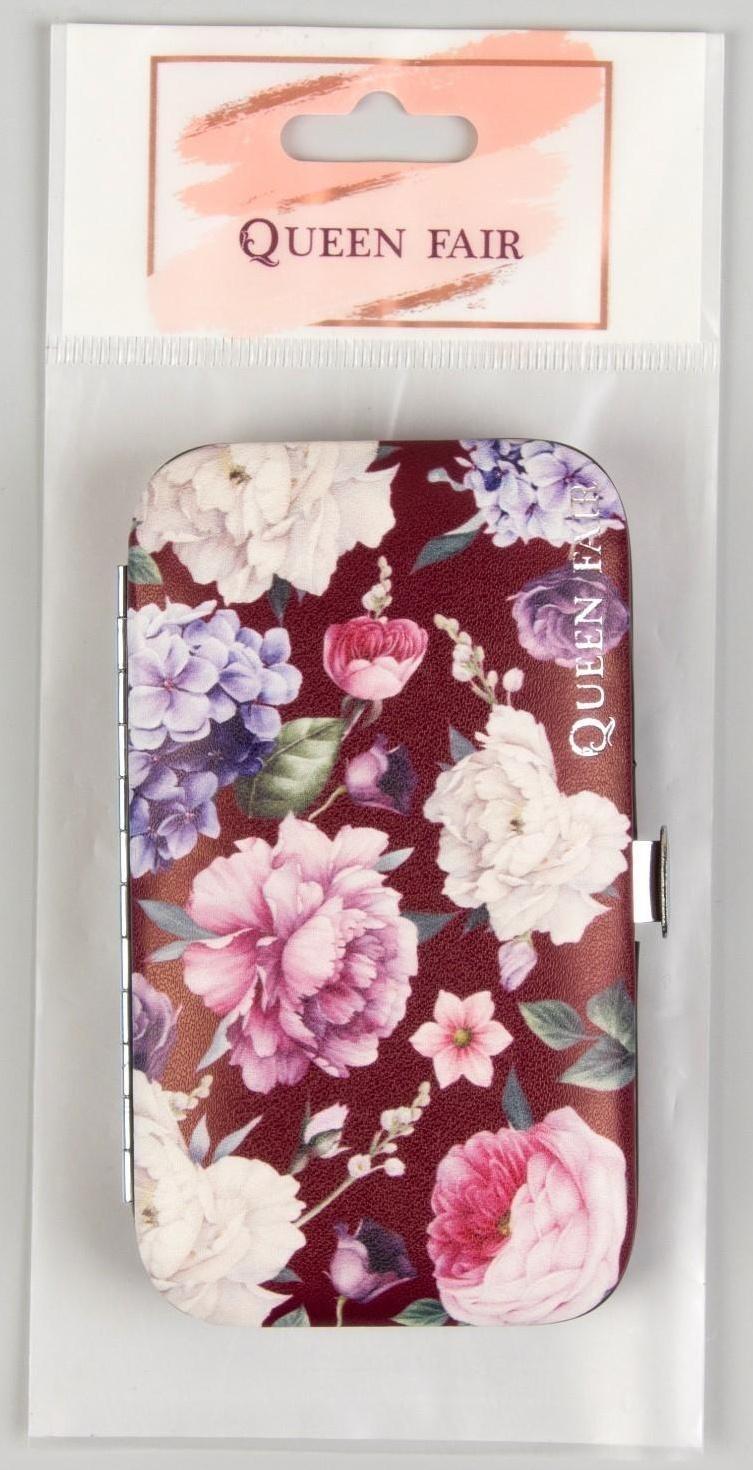 Набор маникюрный «Цветочная рапсодия», 7 предметов, в футляре