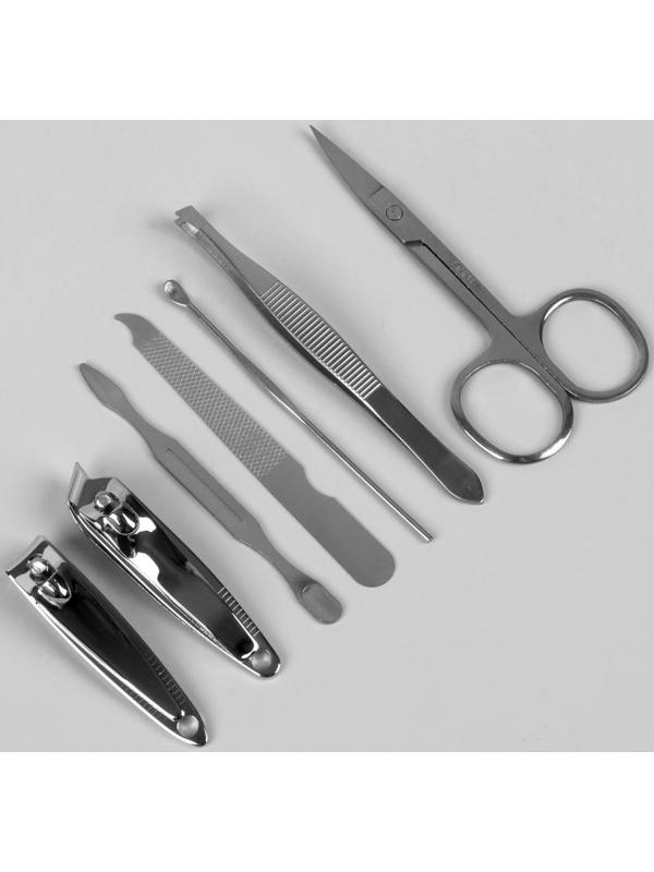 Набор маникюрный «Цветочная рапсодия», 7 предметов, в футляре