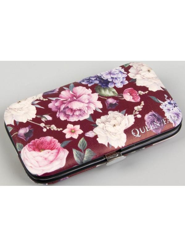 Набор маникюрный «Цветочная рапсодия», 7 предметов, в футляре