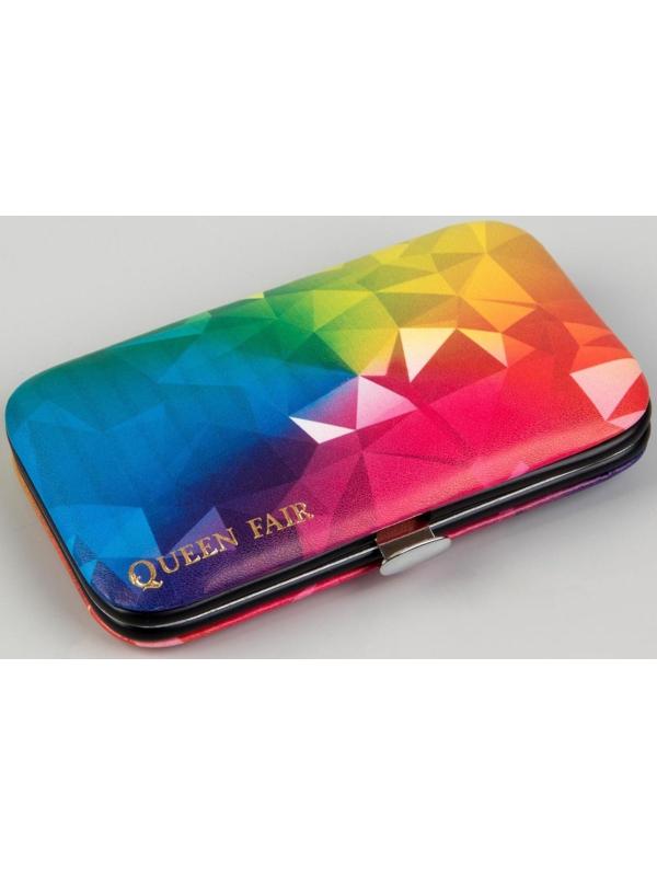 Набор маникюрный «Радуга», 7 предметов, в футляре