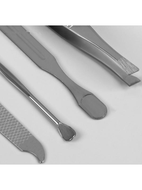 Набор маникюрный «Радуга», 7 предметов, в футляре