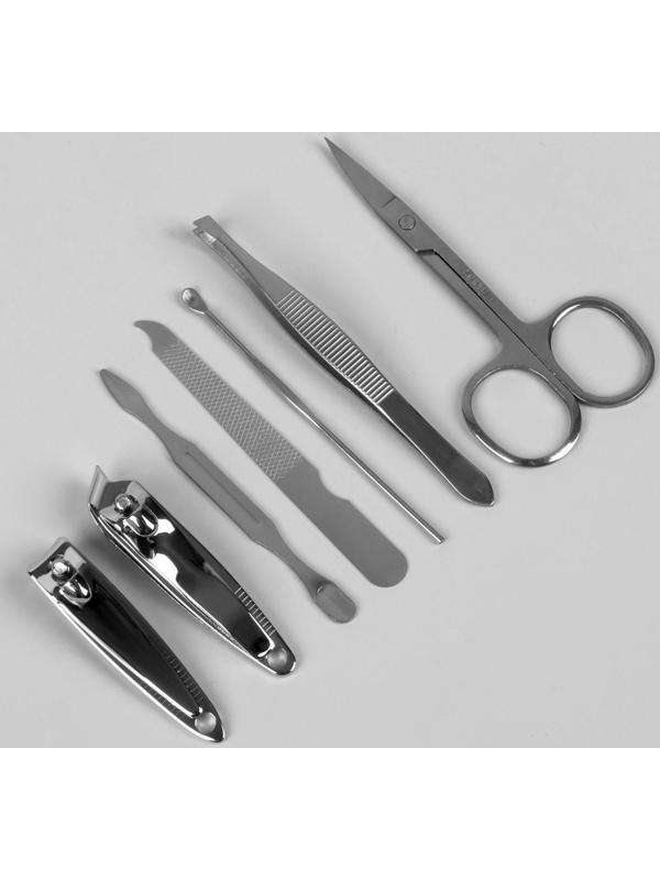 Набор маникюрный «Радуга», 7 предметов, в футляре